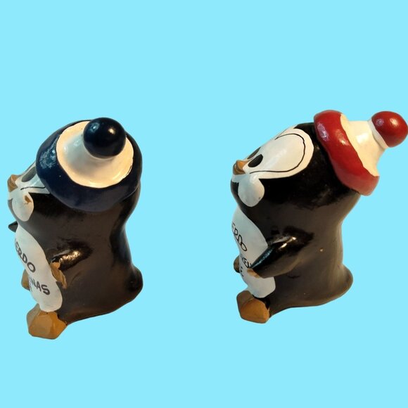 Penguin Figurines Punta Arenas Chile Souvenir  VTG Shabby Distressed  Lot 2 - Picture 2 of 9